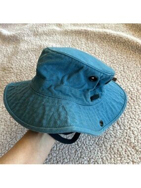 Blue Wide-Brim Bucket Hat - All-Weather Sun Protection